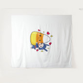 Schattigee Bunny Hugging Candy Corn Wandkleed (Voorkant (horizontaal))