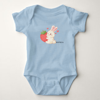 SCHATTIGEE BUNNY Knuffelen een Strawberry baby bod Romper