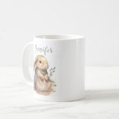 Schattigee Bunny Mok Gepersonaliseerde Pasen (Voorkant links)