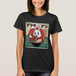 Schattigee Bunny Ramen Lover Japanese Noodles Mang T-shirt