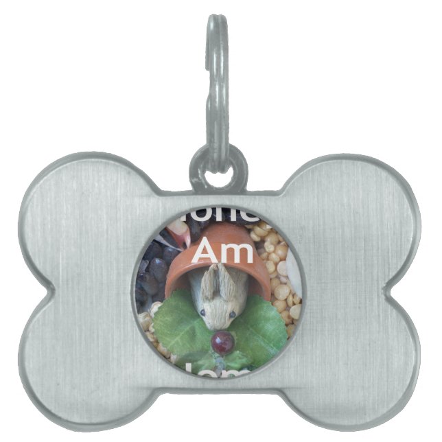 Schattigee Bunny Snacking Huisdieren Naamplaatje (voorkant)