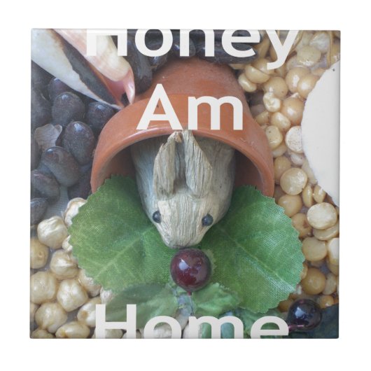 Schattigee Bunny Snacking Tegeltje (Voorkant)