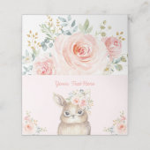 Schattigee Bunny Soft Blush Gold Waterverf Bloemen (Buitenkant ongevouwen)