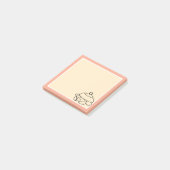 Schattigee bunny writer post-it® notes (Schuin)