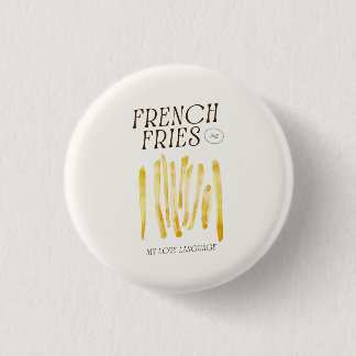 Schattigee Button pin voor frietliefhebbers