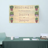 Schattigee Cactus bruiloft Spandoek (Beurs)