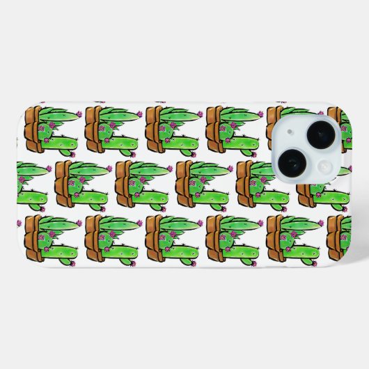 Schattigee cactus cactussen vetplanten Case-Mate iPhone case (Achterkant (horizontaal))