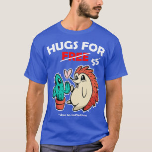 Schattigee cactus en egel valentijn kostuum Hugs F T-shirt