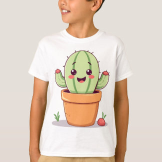 Schattigee cactus in een pot t-shirt