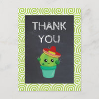 Schattigee Cactus in een Sombrero op Chalkboard Da