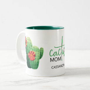 Schattigee Cactus Moeder Sappig Plant Liefhebber Tweekleurige Koffiemok