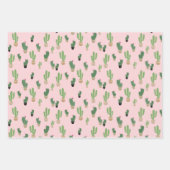 Schattigee Cactus Summer Blush Wrapping Paper Shee (Voorkant)