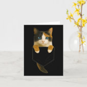 Schattigee Calico Cat Cket Funny Cat Mom Cat Dad C Kaart (Gele Bloem)