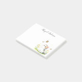 Schattigee Calico Kitten met Vlinders Gepersonalis Post-it® Notes (Schuin)