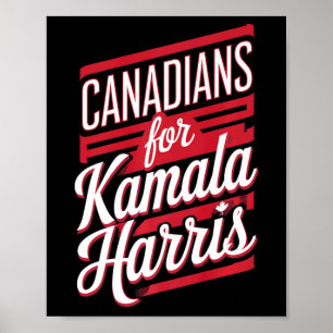 Schattigee Canadese meisjes voor Kamala Harris Can Poster