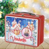 Schattigee Candy Cane Kinder Photo Metal Lunchbox