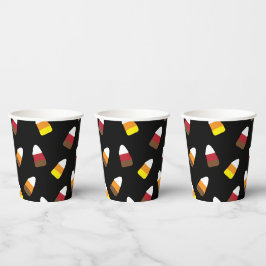 Schattigee Candy Corn Pattern Halloween Papieren Bekers