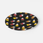 Schattigee Candy Corn Pattern Halloween Papieren Bordje (Gekanteld)