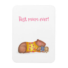 Schattigee capibara 'beste moeder ooit' magneet