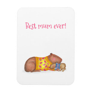 Schattigee capibara 'beste moeder ooit' magneet