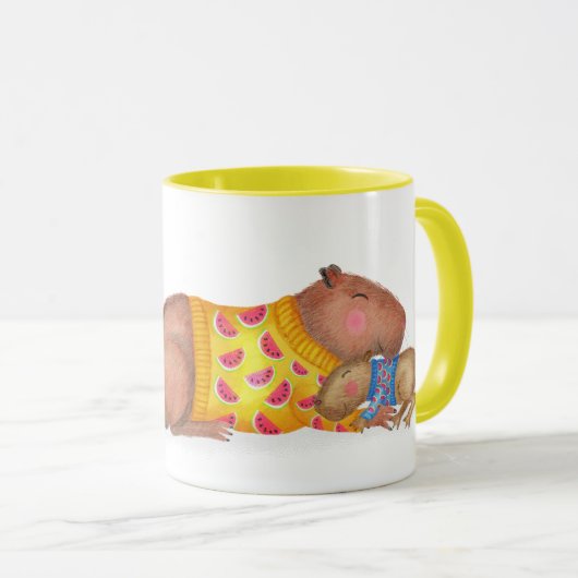 Schattigee capibara 'beste moeder ooit'-mok mok (Voorkant rechts)