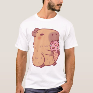 Schattigee capibara die ijs eet t-shirt