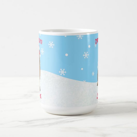 Schattigee Capybara Capy Feestdagen Pun Christmas Koffiemok (Center)