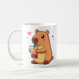 Schattigee Capybara Drink Boba Bubble Tea Vrouwen Koffiemok
