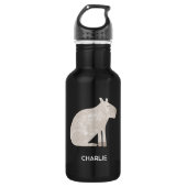 Schattigee Capybara gepersonaliseerde naam Waterfles (Voorkant)