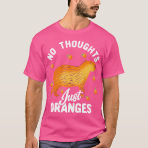 Schattigee Capybara Sinaasappel Geen gedachten All T-shirt