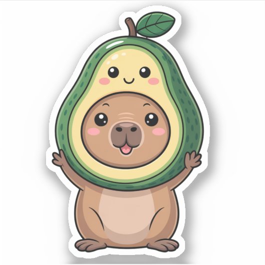 Schattigee Capybara Vinyl Stickers (Voorkant)