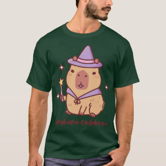 Schattigee Capybara Wizard Capybaracadabra Grappig T-shirt