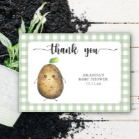 Schattigee cartoon aardappel baby shower Dank u