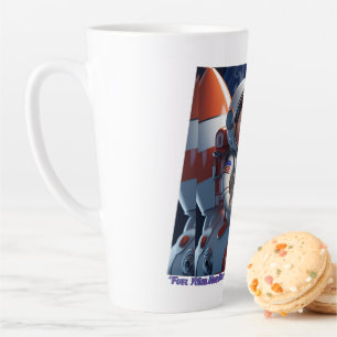 Schattigee Cartoon Astronaut Rocket Kinder Ruimte  Latte Mok