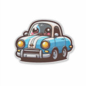 Schattigee Cartoon auto sticke Sticker (Voorkant)