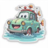 Schattigee Cartoon auto sticke Sticker (Voorkant)