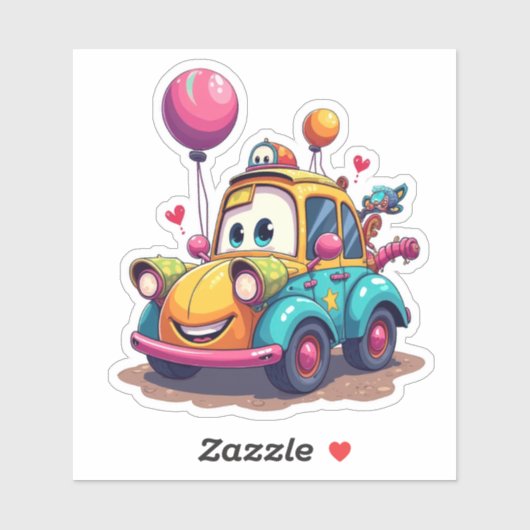 Schattigee Cartoon auto sticke Sticker (Vel)