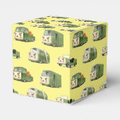 Schattigee Cartoon auto's opstelling Bedankdoosjes (Achterkant)