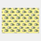 Schattigee Cartoon auto's opstelling Inpakpapier Vel (Voorkant)