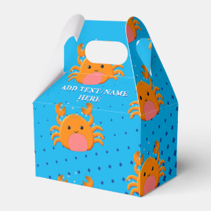 Schattigee Cartoon Baby Krab Blue Ocean Custom Nam Bedankdoosjes