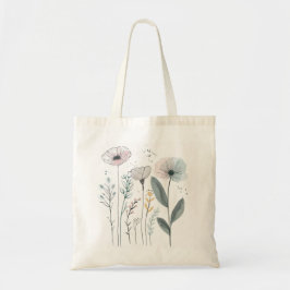 Schattigee Cartoon Bloemen Waterverf Bloemen Hand  Tote Bag