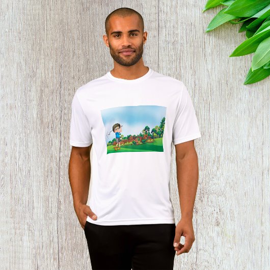 Schattigee Cartoon Boy Golfen Fun Golf Lover Desig T-shirt