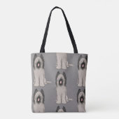 Schattigee Cartoon Briard Dog Pattern Draagtas (Achterkant)