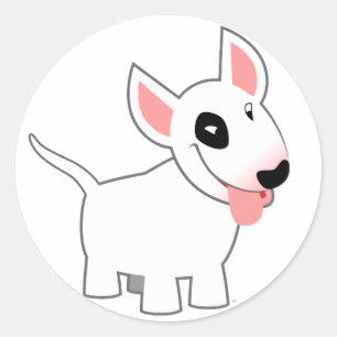 Schattigee Cartoon Bull Terrier Sticker