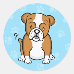Schattigee Cartoon Bulldog Sticker