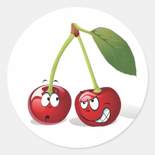 Schattigee Cartoon Cherry Fruit Sticker (Voorkant)