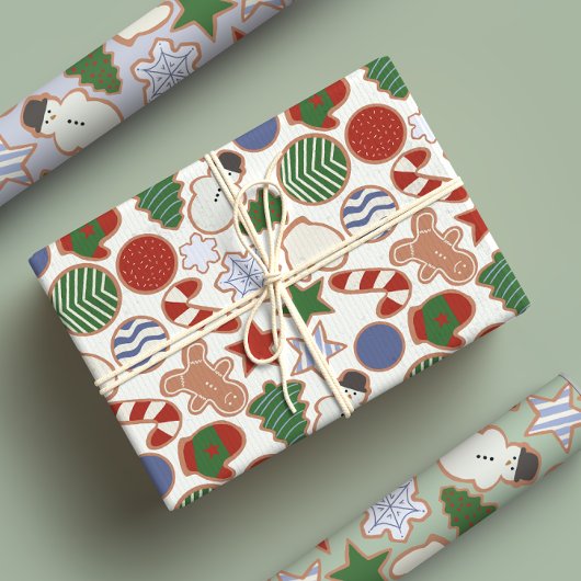 Schattigee Cartoon Christmas Sugar Cookie Inpakpapier Vel