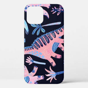 Schattigee cartoon dinosaurussen patroon. iPhone 12 hoesje