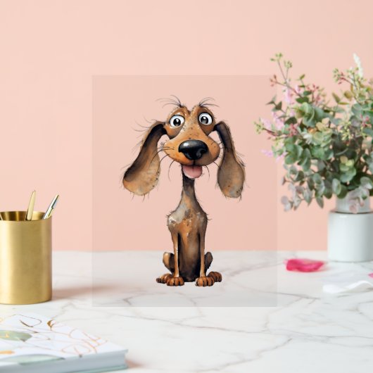 Schattigee Cartoon Dog Breed Art Collectie Acryl Bord (Huwelijk)
