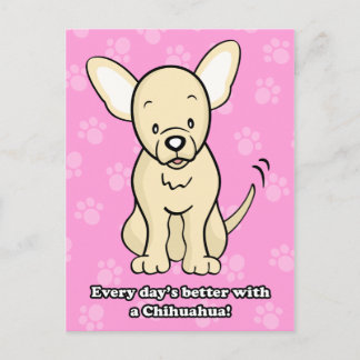 Schattigee Cartoon Dog Chihuahua Briefkaart